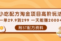 小吃配方淘金项目高阶玩法:一单29.9到299 一天能赚2000+【附5T配方资料】-创业信息网