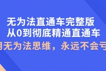 无为法直通车完整版:从0到彻底精通直通车,用无为法思维,永远不会亏损-创业信息网