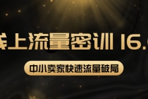 2022秋秋线上流量密训16.0：包含 暴力引流10W+中小卖家流量破局技巧 等等！-创业信息网