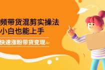 短视频带货混剪实操法，小白也能上手，快速涨粉带货变现-创业信息网