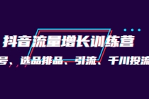 月销1.6亿实操团队·抖音流量增长训练营:起号、选品排品、引流 千川投流等-创业信息网