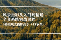 风景摄影从入门到精通-全套系统实战课程:0基础蜕变摄影高手-创业信息网