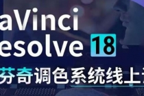 DaVinci Resolve 18达芬奇调色系统课:从软件操作 一直讲到完整案例实操-创业信息网