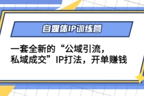 自媒体IP训练营(12+13期)一套全新的“公域引流,私域成交”IP打法 开单赚钱-创业信息网