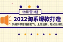2022淘系爆款打造特训营9期：手把手带您链接起飞，全店运销，轻松出爆款-创业信息网