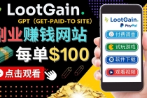 做调查下载APP, 玩游戏赚钱 – 通过GPT每单100美元-创业信息网
