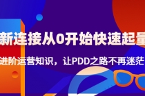新连接从0开始快速起量:进阶运营知识,让PDD之路不再迷茫!-创业信息网