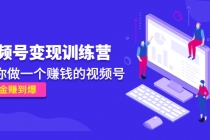 《视频号变现训练营》带你做一个赚钱的视频号,佣金赚到爆!-创业信息网