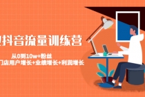 美业抖音流量训练营:从0到10w+粉丝 让你的门店用户增长+业绩增长+利润增长-创业信息网