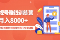 影视号赚钱训练营:月入8000+从账号定位到素材到创作到热门全套课程-创业信息网