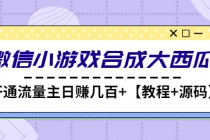 微信小游戏合成大西瓜,开通流量主日赚几百+【教程+源码】-创业信息网