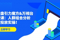 达摩盘引力魔方&万相台投放课:人群组合分析,高效投放实操!-创业信息网