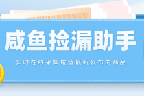 【捡漏神器】实时在线采集咸鱼最新发布的商品 咸鱼助手捡漏软件(软件+教程)-创业信息网