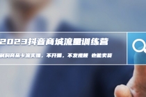 2023抖音商城流量班:利润商品卡流实操,不开播-不发视频-也能卖货(无水印)-创业信息网