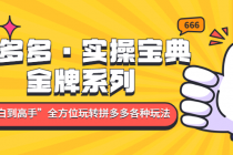 拼多多·实操宝典:金牌系列“小白到高手”带你全方位玩转拼多多各种玩法-创业信息网