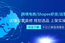 跨境电商/Shopee虾皮/运营实战训练营:店铺设置装修 规划选品 上架实操等等-创业信息网