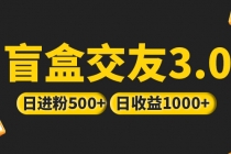 亲测日收益破千 抖音引流丨简单暴力上手简单丨盲盒交友项目-创业信息网