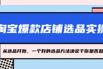 淘宝爆款店铺选品实操,2023从选品开始,一个好的选品方法决定于你是否盈利-创业信息网