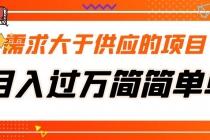 需求大于供应的项目,月入过万简简单单,免费提供一手渠道-创业信息网