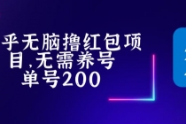 最新知乎撸红包项长久稳定项目,稳定轻松撸低保【详细玩法教程】-创业信息网