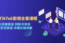 海外TikTok/影视全套课程,从搭建渠道 到账号使用 到变现渠道 详细实操讲解-创业信息网