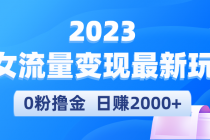 2023美女流量变现最新玩法,0粉撸金,日赚2000+,实测日引流300+-创业信息网