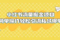 外面收费398小红书流量掘金项目，简单操作轻松引流私域爆单-创业信息网