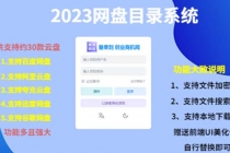 2023网盘目录运营系统，一键安装教学，一共支持约30款云盘-创业信息网