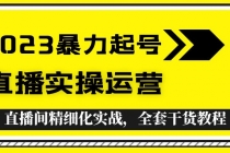 2023暴力起号+直播实操运营,全套直播间精细化实战,全套干货教程!-创业信息网