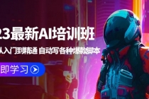 2023最新AI培训班：玩赚AI从入门到精通 自动写各种爆款脚本 (4月26更新)-创业信息网