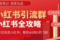 【白龙笔记】价值980元的《小红书运营和引流课》,日引100高质量粉-创业信息网