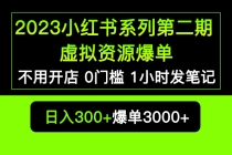 2023小红书系列第二期 虚拟资源私域变现爆单,不用开店简单暴利0门槛发笔记-创业信息网