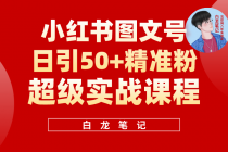小红书图文号日引50+精准流量,超级实战的小红书引流课,非常适合新手-创业信息网