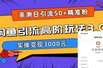 实测日引50+精准粉,闲鱼引流高阶玩法3.0,实操变现3000元-创业信息网