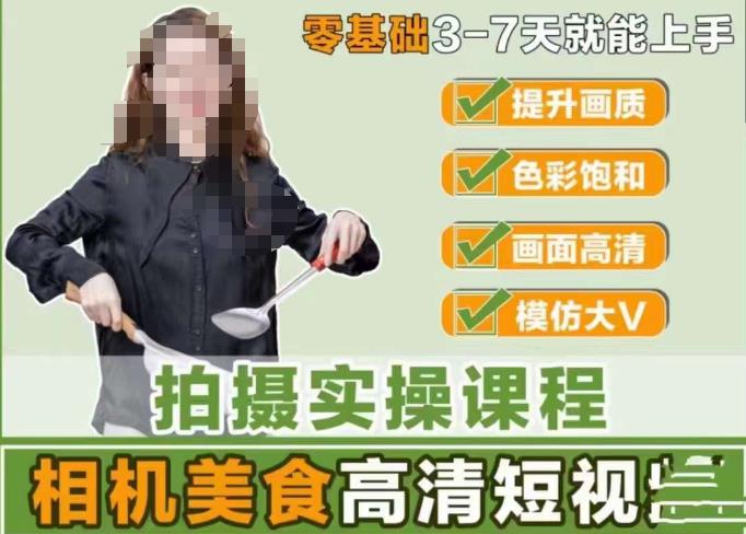 宋大大-相机美食高清短视频教学，零基础3-7天就能快速上手，掌握用单反或者微单拍摄美食短视频-创业信息网