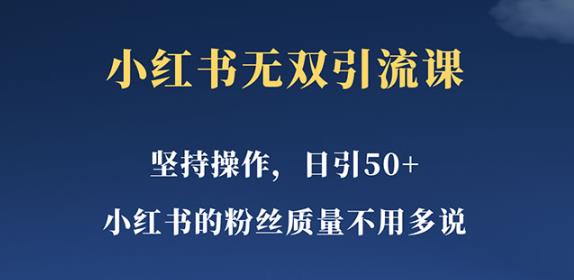 小红书无双课一天引50+女粉,不用做视频发视频,小白也很容易上手拿到结果【仅揭秘】-创业信息网