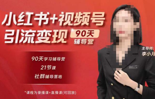 李小月小红书90天辅营导第七期,熟悉新媒体平台|从零到一做爆款内容|商业变现-创业信息网