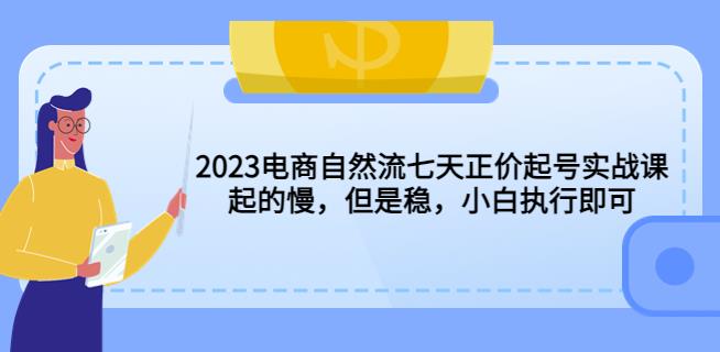 2023电商自然流七天正价起号实战课：起的慢，但是稳，小白执行即可！-创业信息网