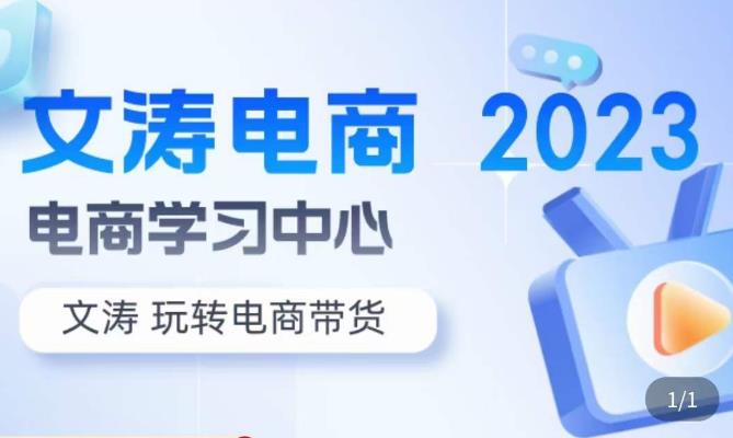 文涛电商·7天零基础自然流起号,快速掌握店铺运营的核心玩法,突破自然展现量,玩转直播带货-创业信息网