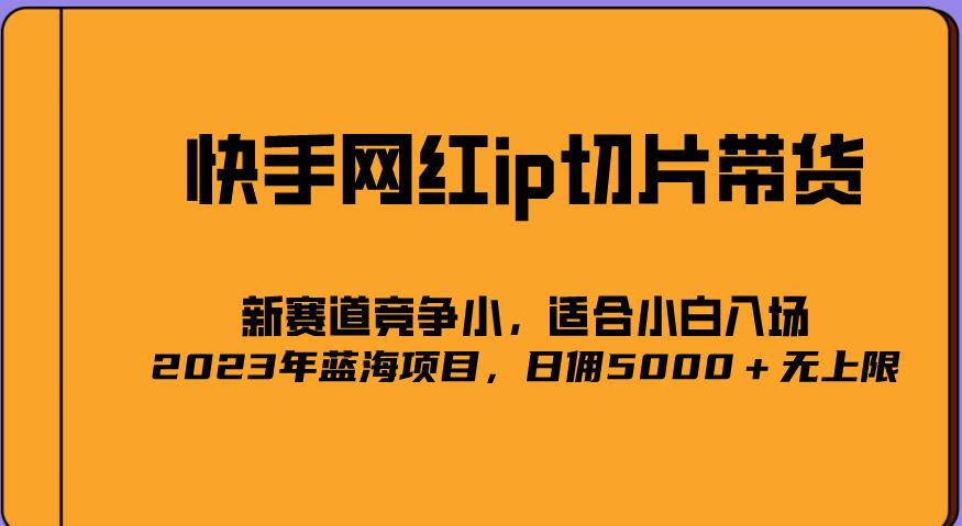 2023爆火的快手网红IP切片，号称日佣5000＋的蓝海项目，二驴的独家授权-创业信息网