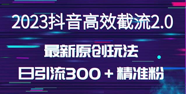 日引300+创业粉,独家抖音高效截流2.0玩法(价值1280)-创业信息网