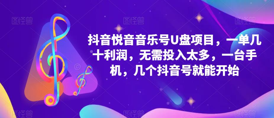 抖音音乐号U盘项目,一单几十利润,无需投入太多,一台手机,几个抖音号就能开始-创业信息网