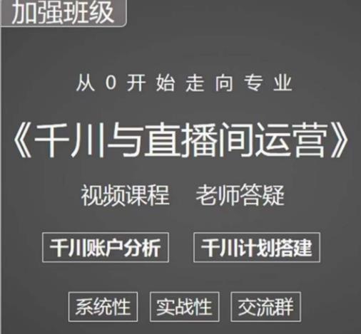 阳光哥·千川图文与直播间运营,从0开始走向专业,包含千川短视频图文、千川直播间、小店随心推-创业信息网