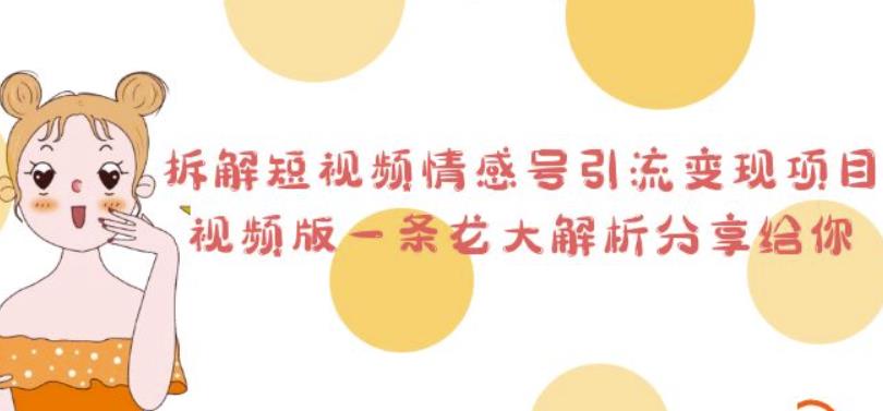 拆解短视频情感号引流变现项目，视频版一条龙大解析分享给你-创业信息网