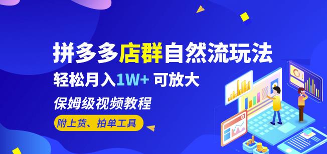 拼多多店群自然流玩法,轻松月入1W+保姆级视频教程(附上货、拍单工具)-创业信息网