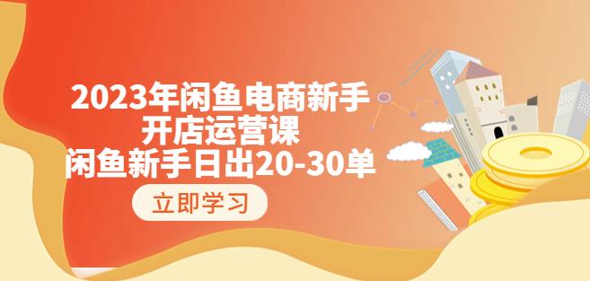 2023年闲鱼电商新手开店运营课：闲鱼新手日出20-30单（18节-实战干货）-创业信息网