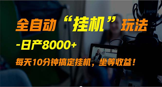 全自动“挂机”玩法，实现睡后收入，日产8000+-创业信息网