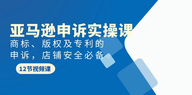 亚马逊-申诉实战课，​商标、版权及专利的申诉，店铺安全必备-创业信息网