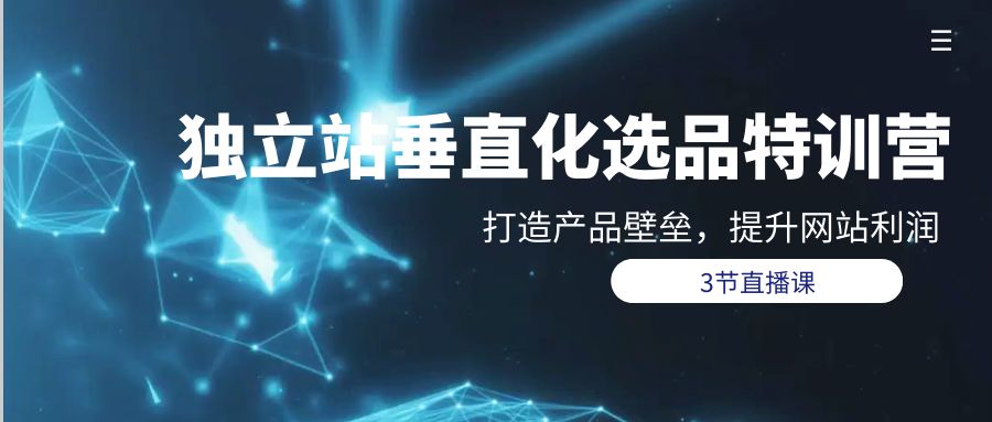 独立站-垂直化选品训练营，打造产品壁垒，提升网站利润-创业信息网