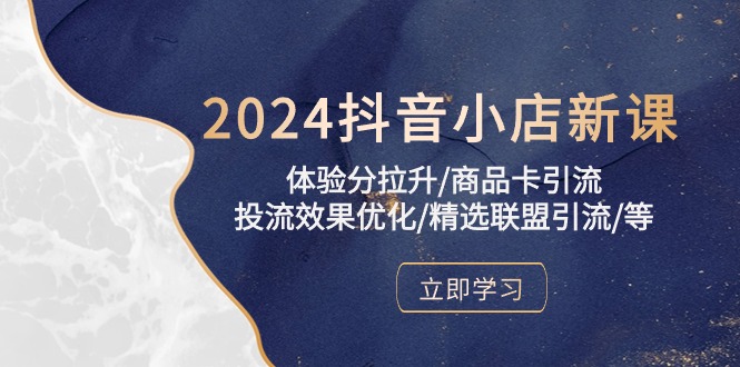 2024抖音小店新课,体验分拉升/商品卡引流/投流效果优化/精选联盟引流/等-创业信息网